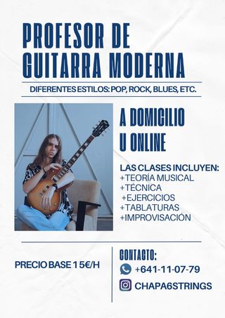 Clases de guitarra moderna.