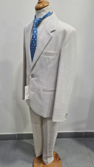 Traje niño de lino