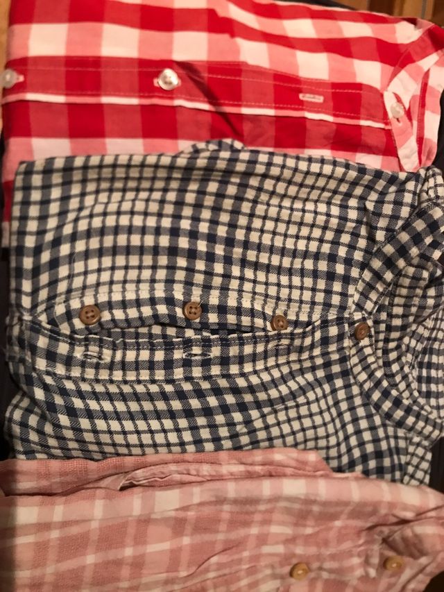 Pack 3 camisas manga larga cuello Mao