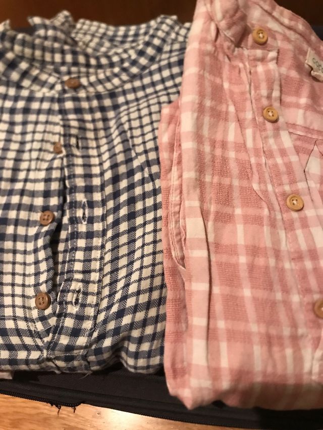 Pack 3 camisas manga larga cuello Mao