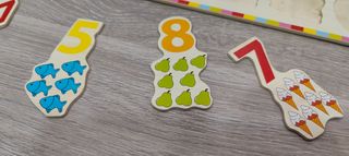 3 Puzzles de letras números (Juguete de madera)