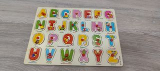 3 Puzzles de letras números (Juguete de madera)