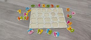 3 Puzzles de letras números (Juguete de madera)