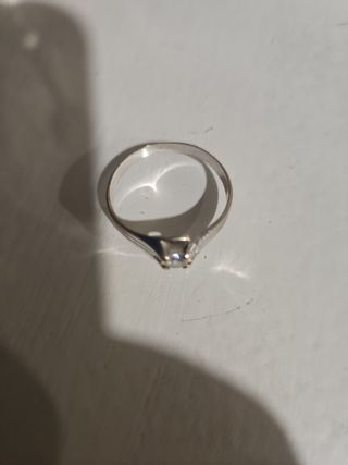 Solitario oro 18k blanco