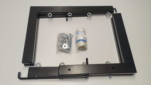 TENDEDERO PLEGABLE DE PARED NEGRO  4 CUERDAS