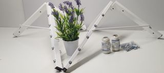 TENDEDERO PLEGABLE DE PARED NEGRO  4 CUERDAS