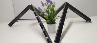 TENDEDERO PLEGABLE DE PARED NEGRO  4 CUERDAS