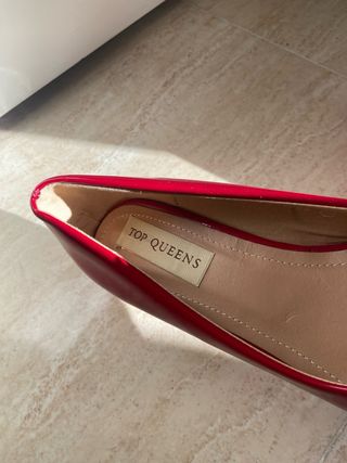 Zapatos rojos tacon comodo