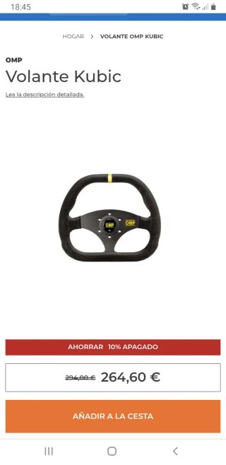 volante simracing omp kubic original