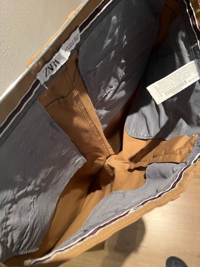 2 pares de pantalones de mujer Zara chino marrón