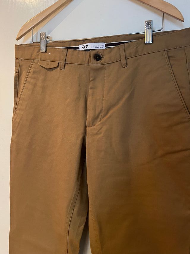 2 pares de pantalones de mujer Zara chino marrón