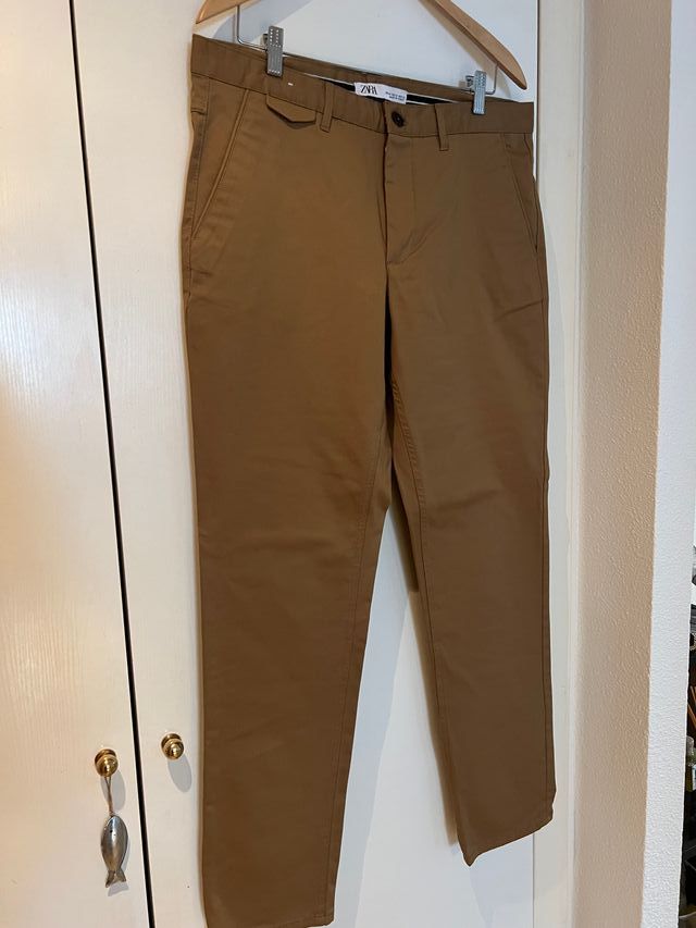 2 pares de pantalones de mujer Zara chino marrón