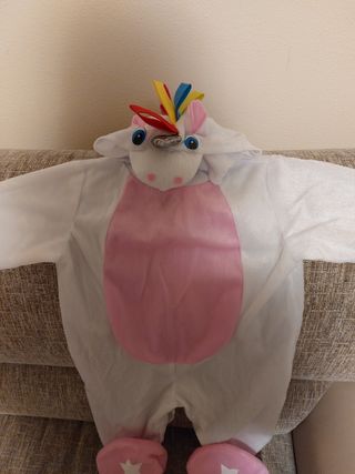 Costume carnevale unicorno bimba 1 anno
