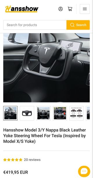 Volante Yoke para Tesla model 3