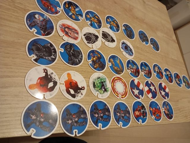 36 Tazos marvel.21 diferentes.