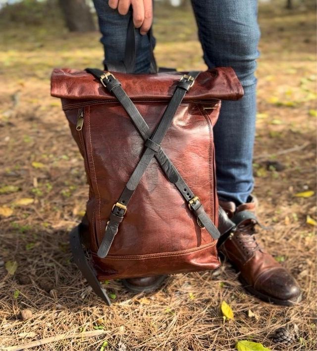 Mochila Grande Piel de Cabra Autentica