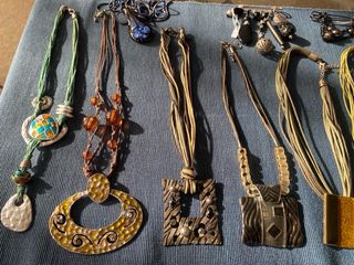 Enamel grey fashion jewellery