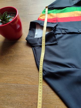Camisa Rasta talla L negro colorido hombre 