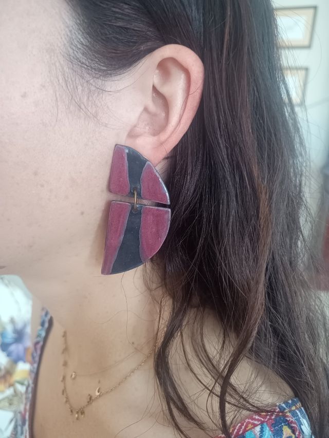 Pendientes cerámica originales.