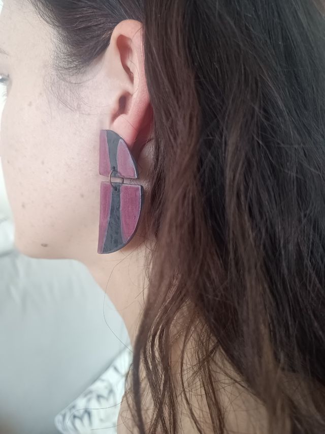 Pendientes cerámica originales.