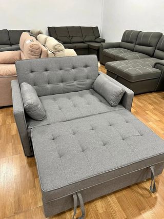 Sofa cama matrimonial en tela gris  379€