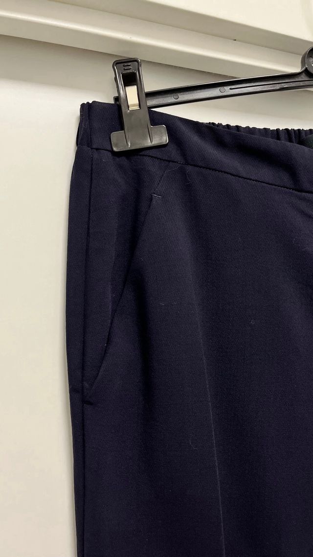 Pantaloni Carla G. blu con piega centrale tg. 44 l