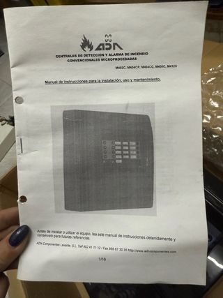 Central de detección y alarmas de incendio M408C