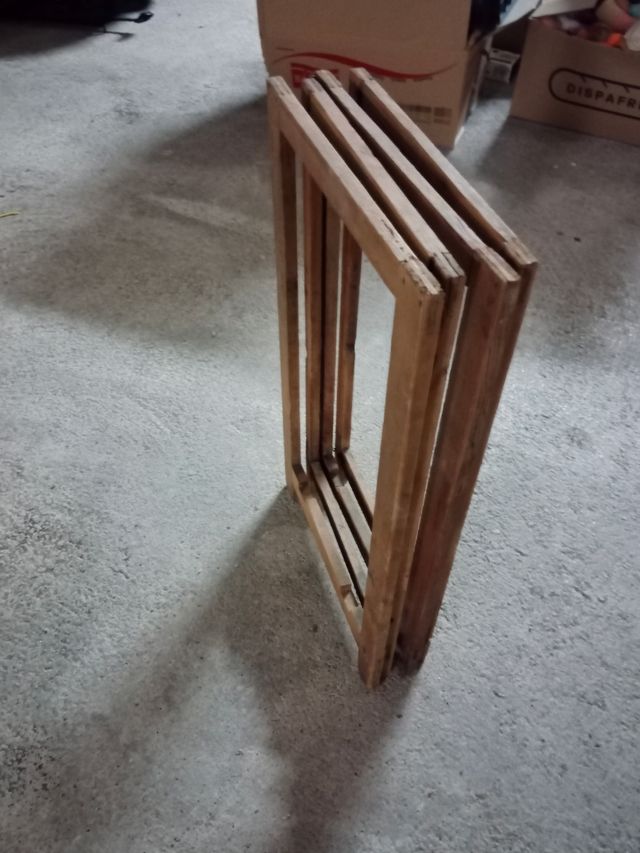 Estructura articulada antigua madera