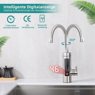 Grifo eléctrico con calentador de agua 230V