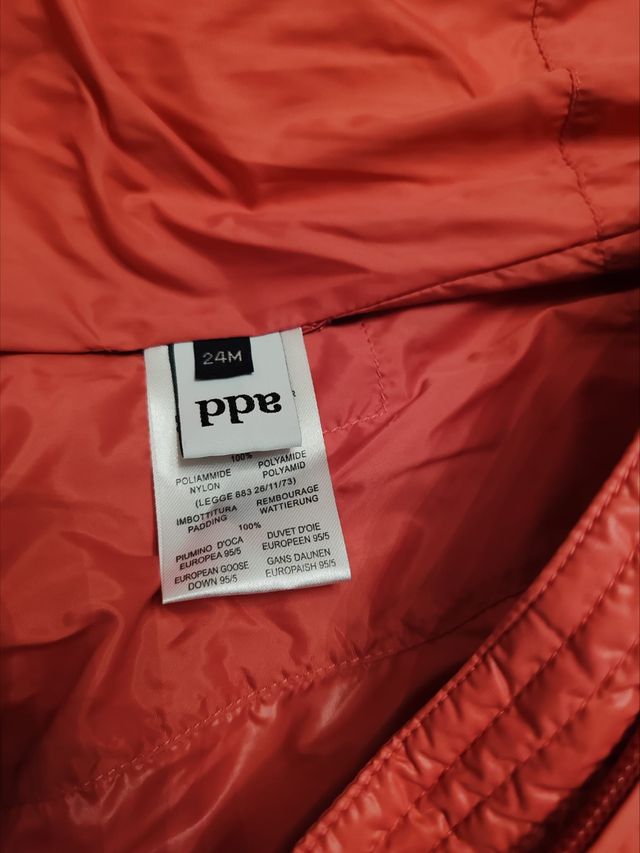 Giubbotto rosso bimba 24 mesi marca ADD piumino