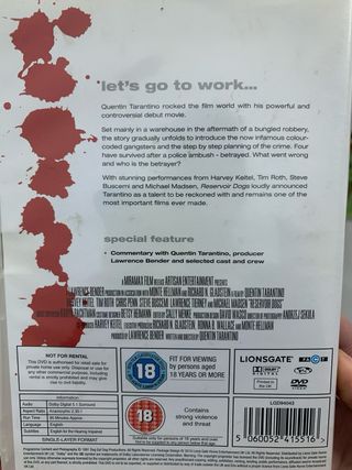 Pulp Fiction y Reservoir Dogs DVDs V.O.