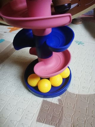Juguete Montessori Rampas 4Bolas Espiral