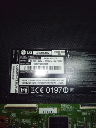 Tarjeta tcon LG 43UH610V