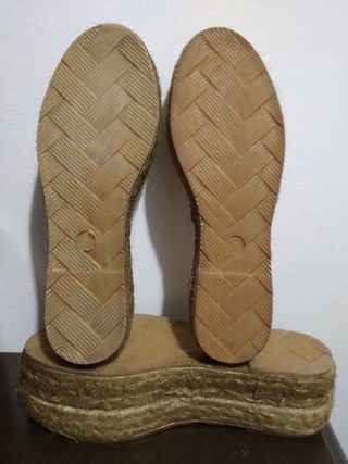  2 pares de suelas plataforma de yute