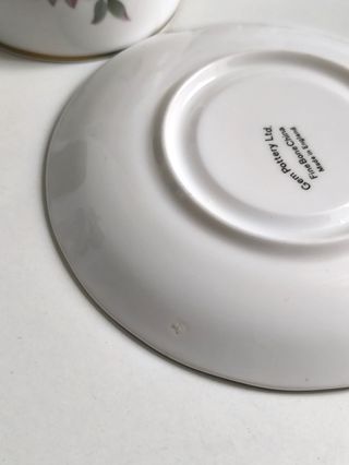 Preciosa taza y platillo porcelana inglesa