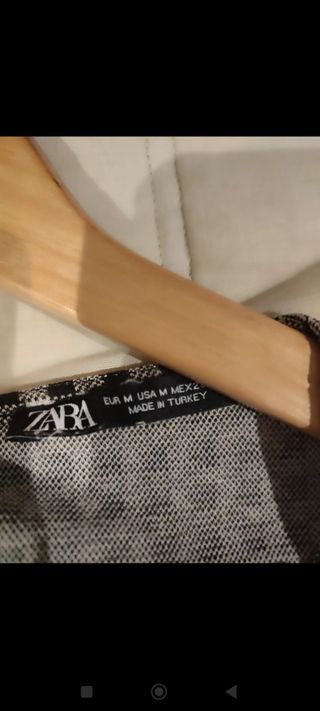 Vestido mini a cuadros talla M zara