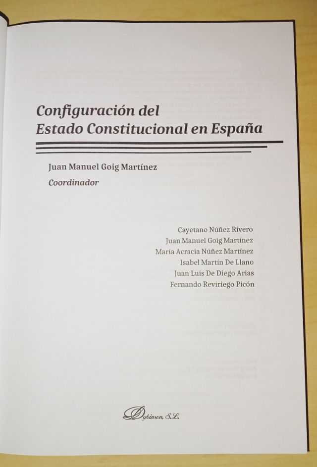 Configuración del estado constitucional en España (Spanish Edition)