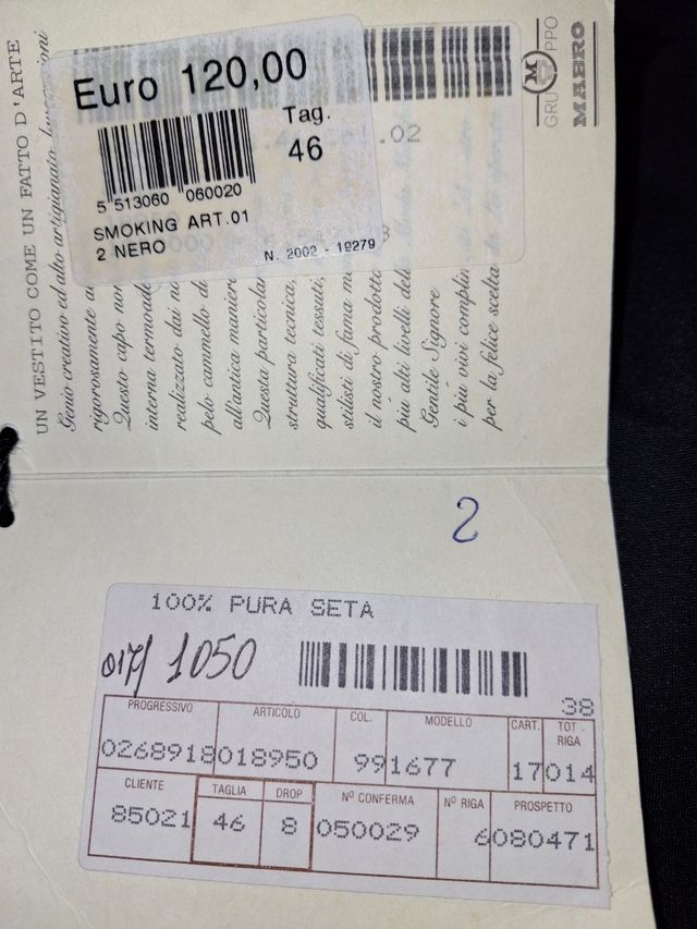 Smoking nero tg.46