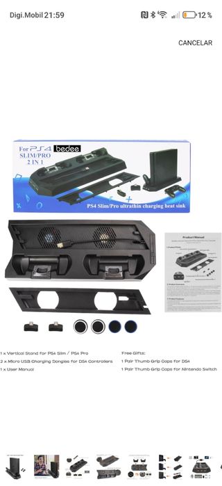 Base de ventilación PS4