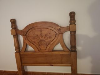Cabecero madera maciza cama 90 cm