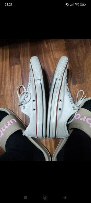 Converse all star blancas talla 40