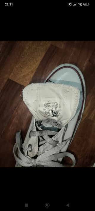 Converse all star blancas talla 40
