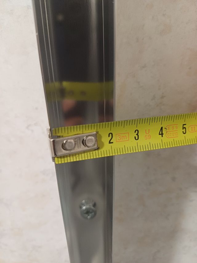 Perfil en U aluminio mampara