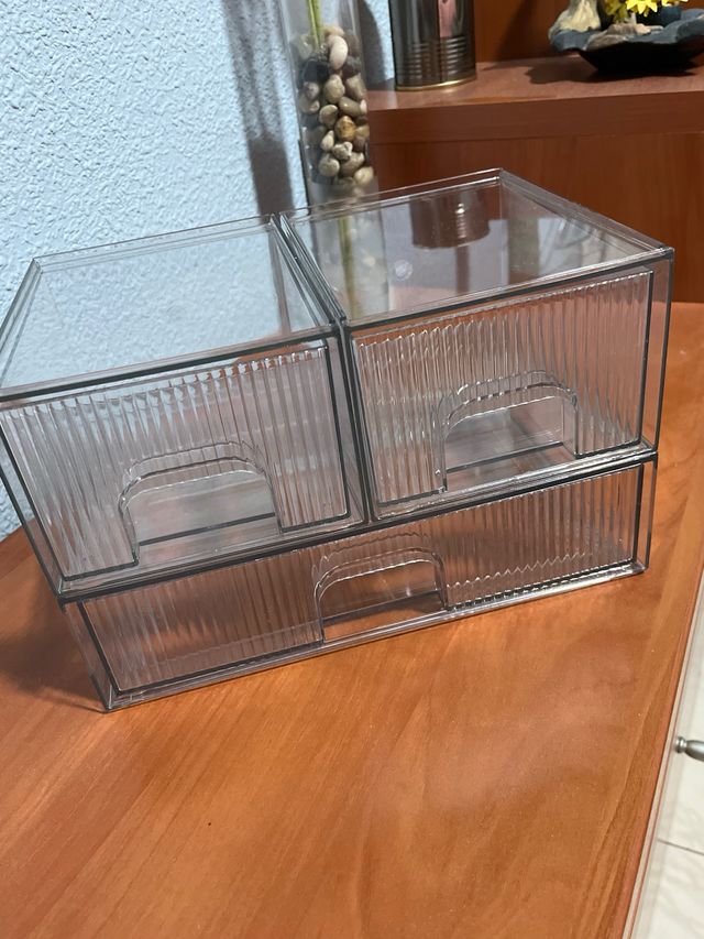 Conjunto 3 cajas almacenamiento PET