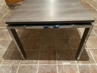 Tavolo in legno e acciaio inox 180x90