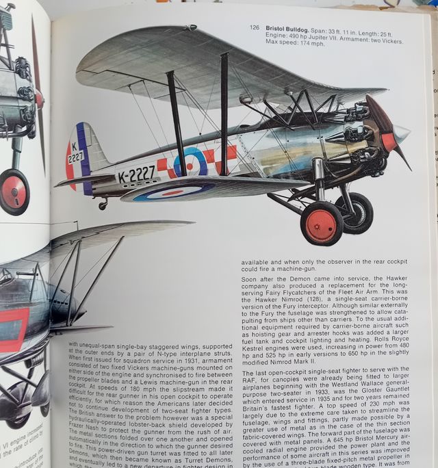 Libro sugli aerei da caccia. In inglese