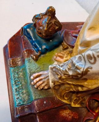 ANTIGUO CRISTO SAGRADO CORAZON ENTRONIZADO OLOT