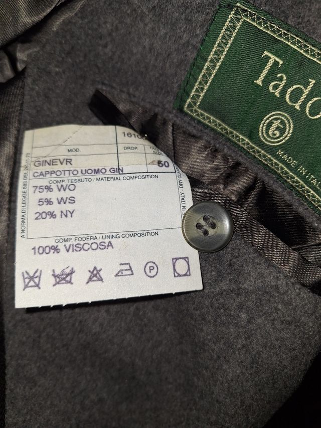 Cappotto lana grigio chiaro Taglia 50