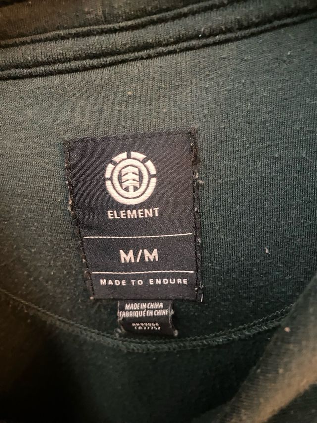 Sudadera element talla M con cremallera