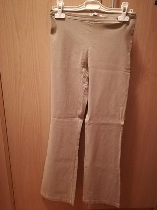 Pantaloni elasticizzati beige